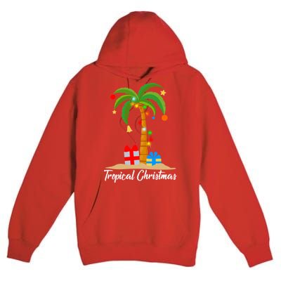 Tropical Christmas Premium Pullover Hoodie