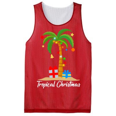 Tropical Christmas Mesh Reversible Basketball Jersey Tank