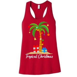 Tropical Christmas Women's Racerback Tank