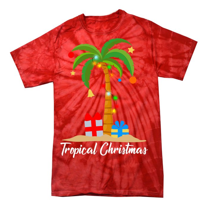 Tropical Christmas Tie-Dye T-Shirt