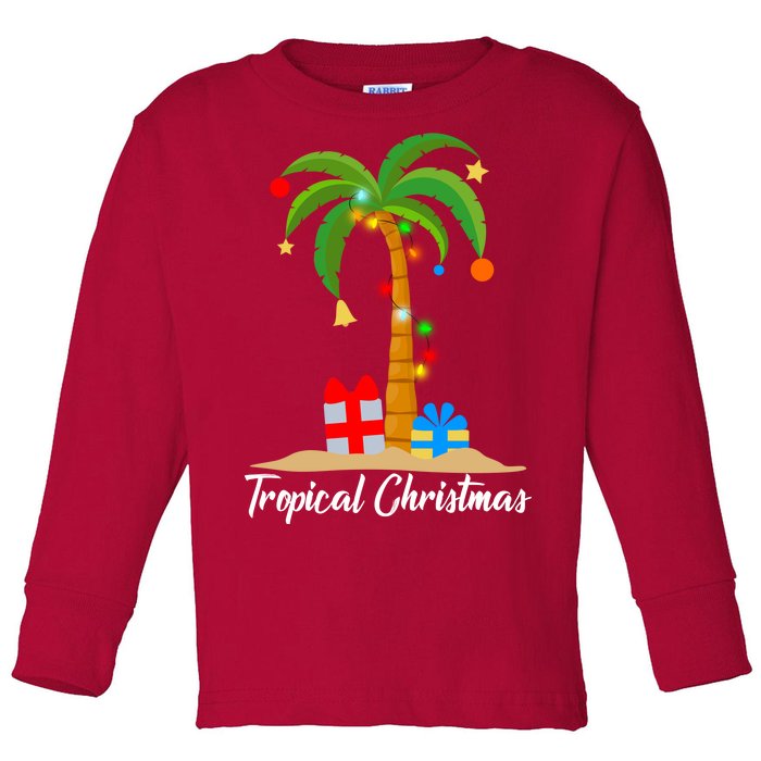 Tropical Christmas Toddler Long Sleeve Shirt