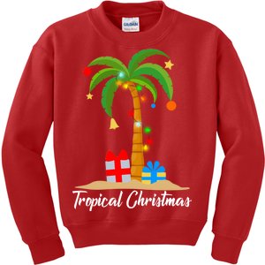 Tropical Christmas Kids Sweatshirt