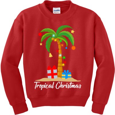 Tropical Christmas Kids Sweatshirt