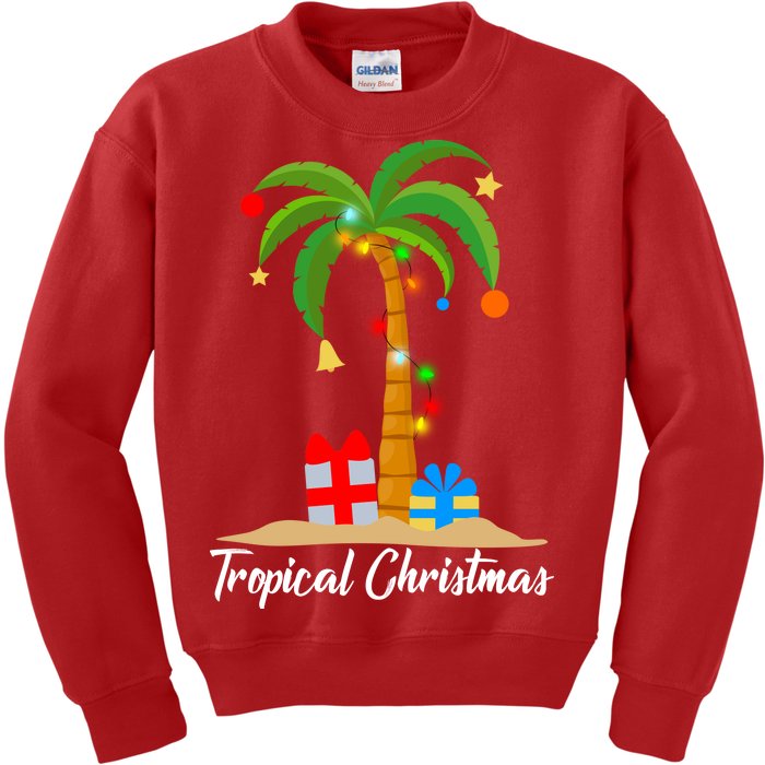 Tropical Christmas Kids Sweatshirt