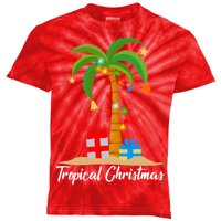 Tropical Christmas Kids Tie-Dye T-Shirt