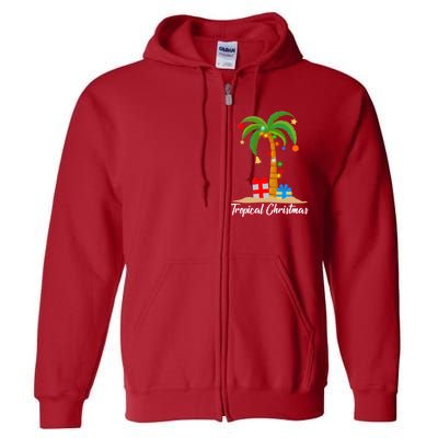 Tropical Christmas Full Zip Hoodie