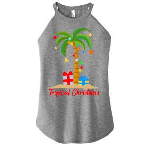 Tropical Christmas Women's Perfect Tri Rocker Tank