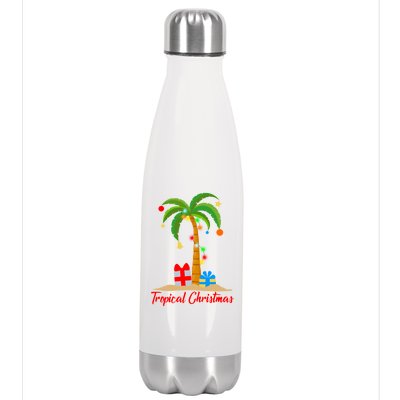 Tropical Christmas Stainless Steel Insulated Water Bottle