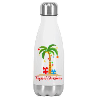 Tropical Christmas Stainless Steel Insulated Water Bottle