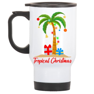 Tropical Christmas Stainless Steel Travel Mug