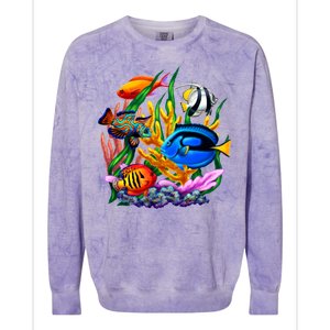 Tropical Fish Colorblast Crewneck Sweatshirt