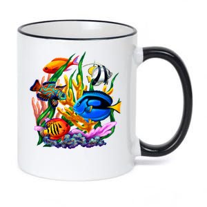 Tropical Fish 11oz Black Color Changing Mug