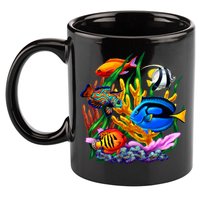 Tropical Fish 11oz C Handle Ceramic Mug