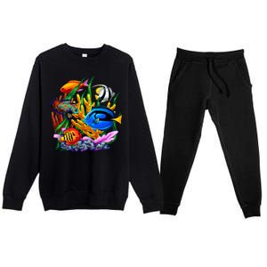 Tropical Fish Premium Crewneck Sweatsuit Set