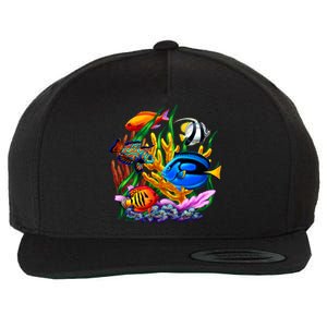 Tropical Fish Wool Snapback Cap