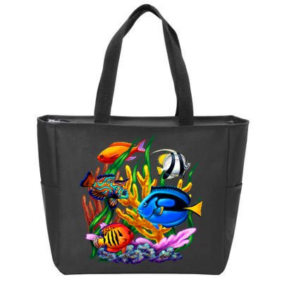 Tropical Fish Zip Tote Bag