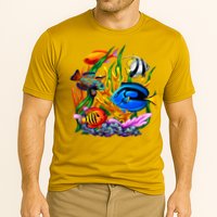 Tropical Fish Cooling Performance Crew T-Shirt