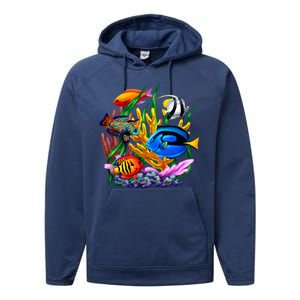 Tropical Fish Performance Fleece Hoodie