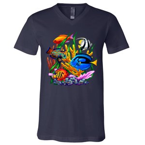 Tropical Fish V-Neck T-Shirt