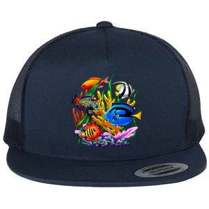 Tropical Fish Flat Bill Trucker Hat