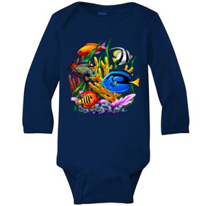 Tropical Fish Baby Long Sleeve Bodysuit