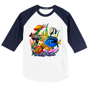 Tropical Fish Baseball Sleeve Shirt