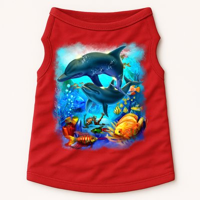 Tropical Fish Dolphins Portrait Doggie Tank