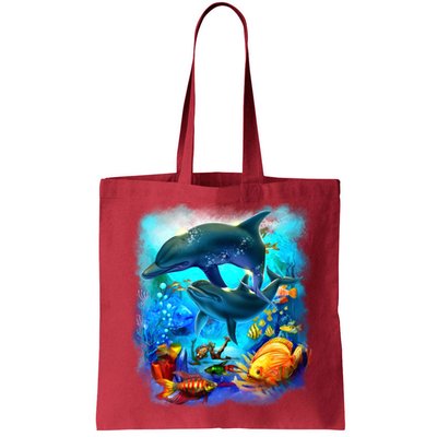 Tropical Fish Dolphins Portrait Bag