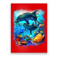 Tropical Fish Dolphins Portrait Poster