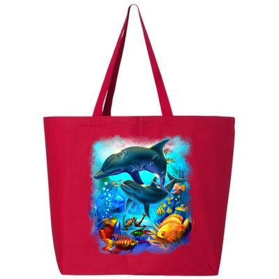 Tropical Fish Dolphins Portrait 25L Jumbo Tote