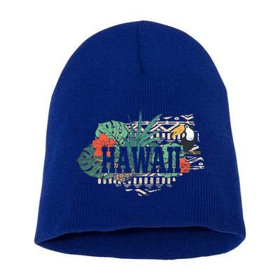 Tropical Paradise Classic Hawaii Bird Short Acrylic Beanie