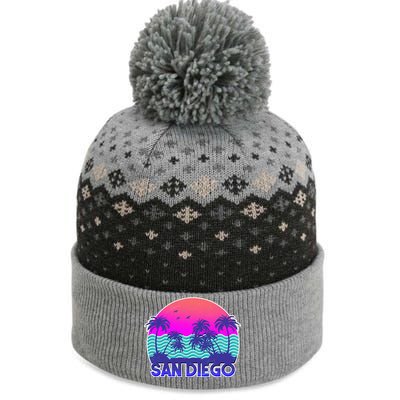 Tropical Retro San Diego The Baniff Cuffed Pom Beanie