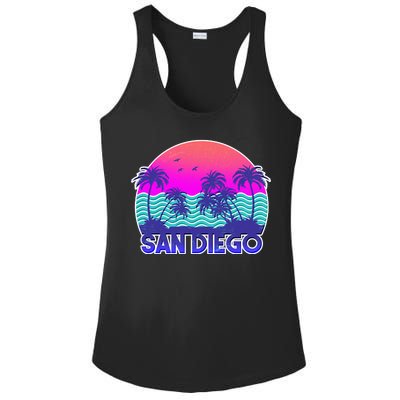 Tropical Retro San Diego Ladies PosiCharge Competitor Racerback Tank