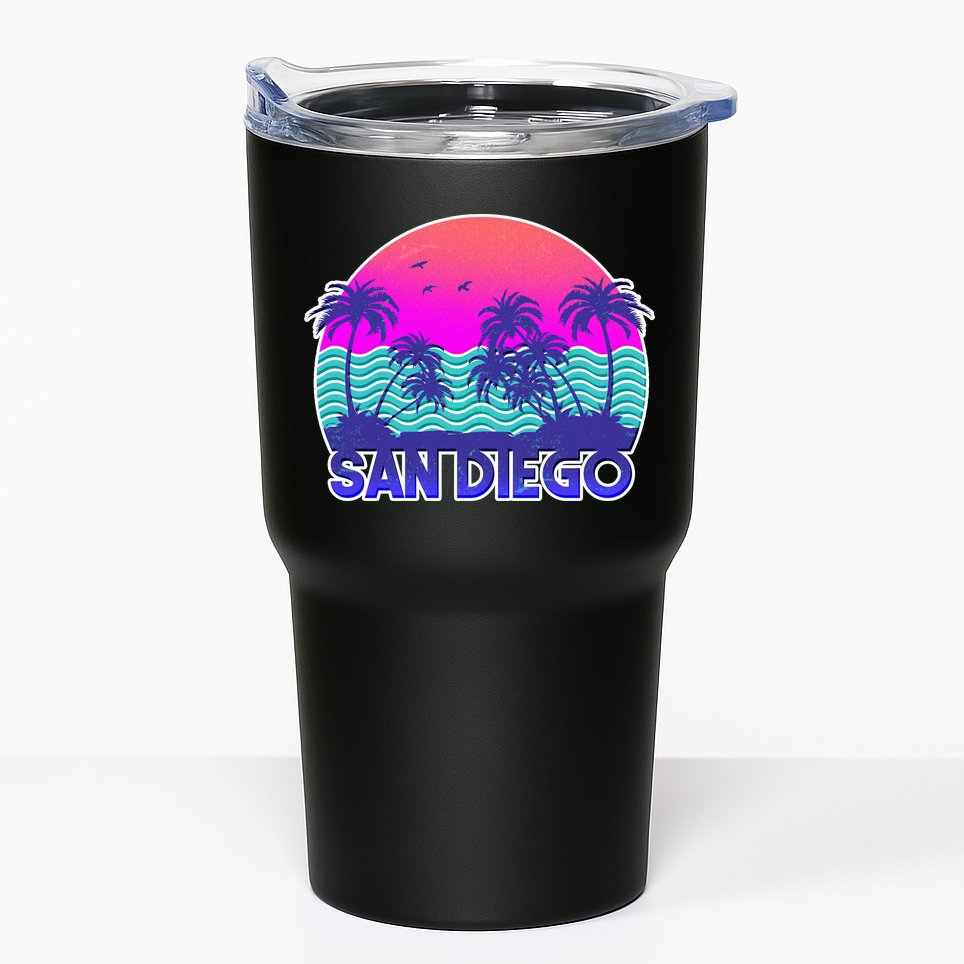 Tropical Retro San Diego Tumbler