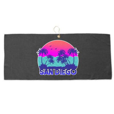 Tropical Retro San Diego Large Microfiber Waffle Golf Towel