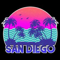Tropical Retro San Diego Youth Performance Sprint T-Shirt