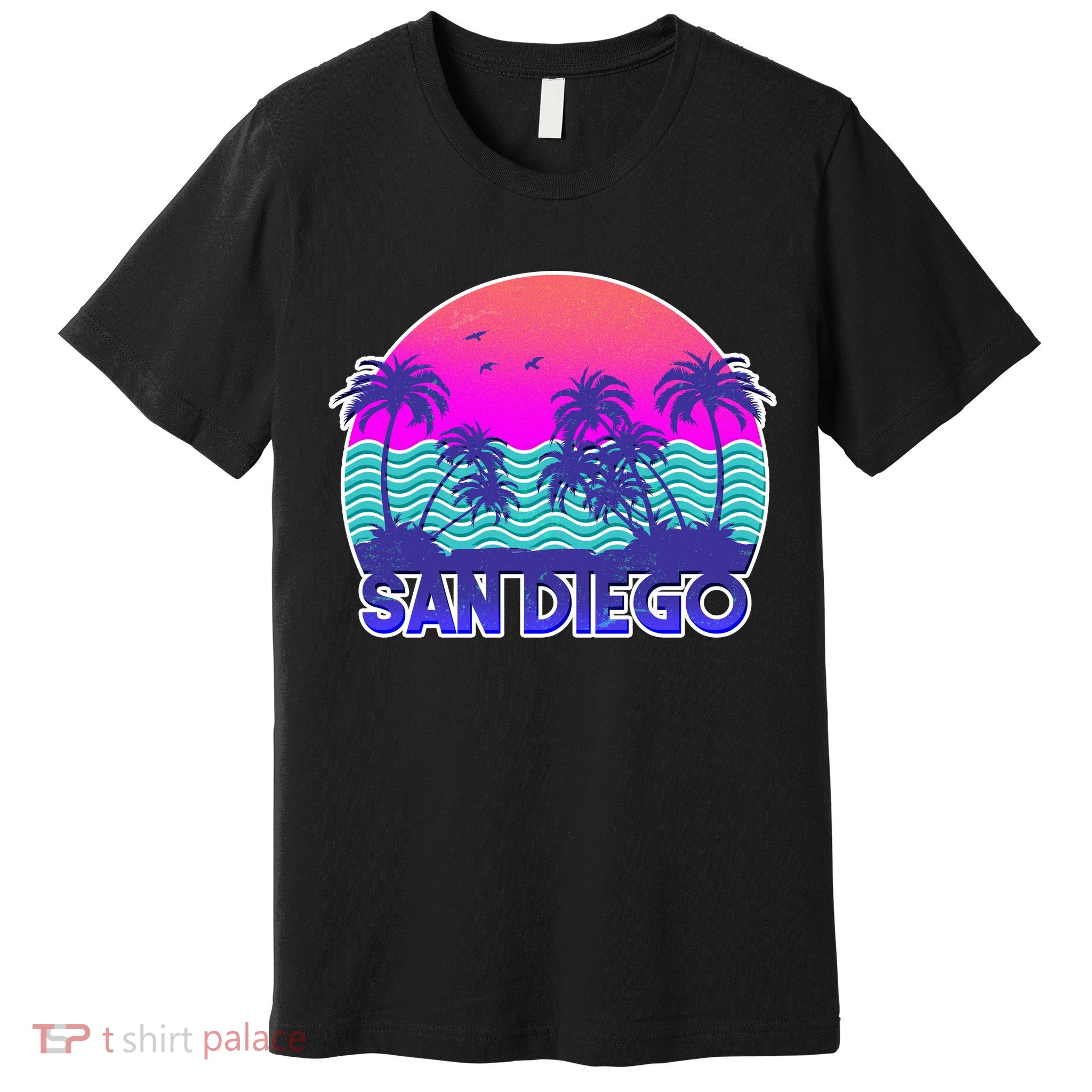 Tropical Retro San Diego Premium T-Shirt