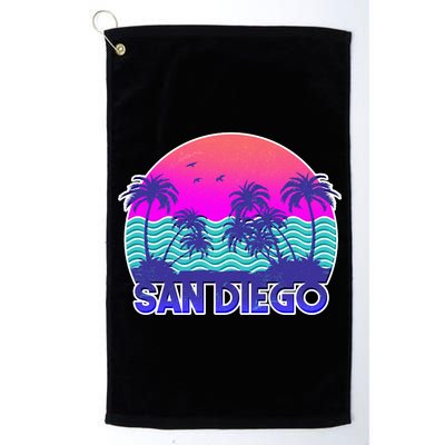 Tropical Retro San Diego Platinum Collection Golf Towel