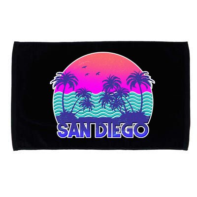 Tropical Retro San Diego Microfiber Hand Towel