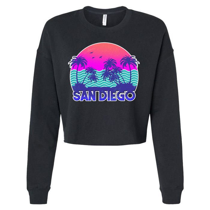 Tropical Retro San Diego Cropped Pullover Crew