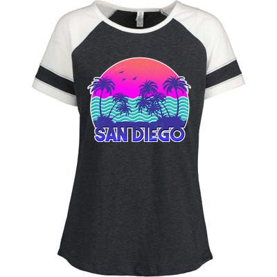 Tropical Retro San Diego Enza Ladies Jersey Colorblock Tee