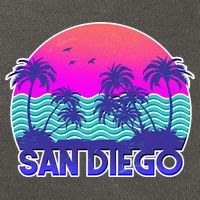 Tropical Retro San Diego Cotton Canvas Backpack