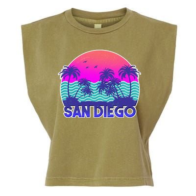 Tropical Retro San Diego Garment-Dyed Women's Muscle Tee