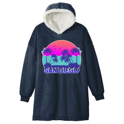 Tropical Retro San Diego Hooded Wearable Blanket