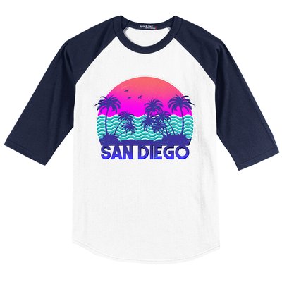 Tropical Retro San Diego Baseball Sleeve Shirt