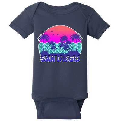 Tropical Retro San Diego Baby Bodysuit