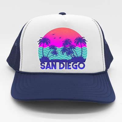 Tropical Retro San Diego Trucker Hat