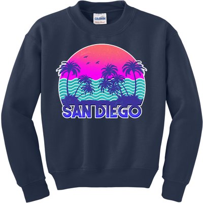 Tropical Retro San Diego Kids Sweatshirt