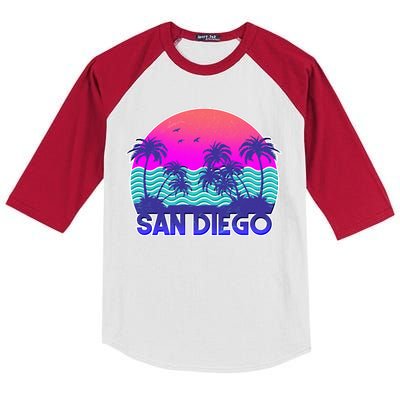 Tropical Retro San Diego Kids Colorblock Raglan Jersey