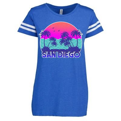 Tropical Retro San Diego Enza Ladies Jersey Football T-Shirt